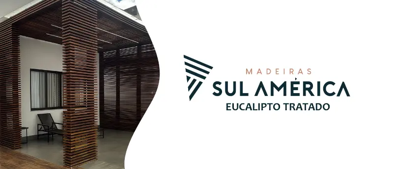 Gazebo de eucalipto com as madeiras da Madeireira Sul América